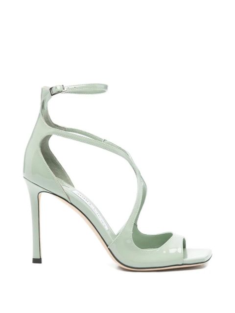 Jimmy Choo Azia crossed-straps sandals - Green - zdjęcie produktu nr 1