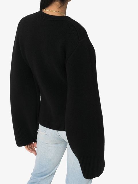 KHAITE The Scarlet cashmere-blend cardigan - Black - zdjęcie produktu nr 2