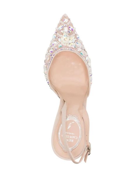 René Caovilla Cinderella 105mm leather pumps - Pink