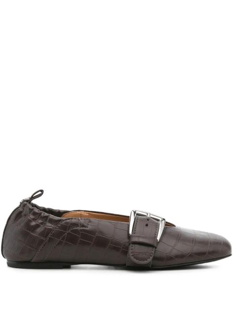 GANNI leather ballet flats - Brown - zdjęcie produktu nr 1