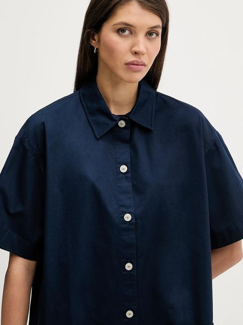 Tommy Jeans sukienka bawełniana kolor granatowy mini oversize DW0DW22531