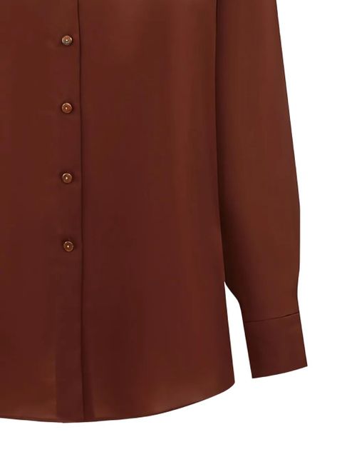 ZIMMERMANN long-sleeve silk shirt - Brown