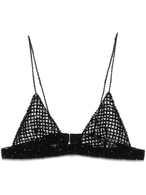 Golden Goose beaded crochet bra top - Black - zdjęcie produktu nr 1