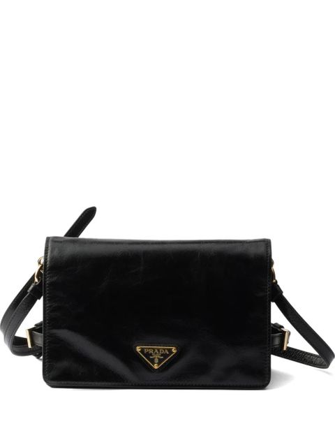 Prada mini leather shoulder bag - Black - zdjęcie produktu nr 1