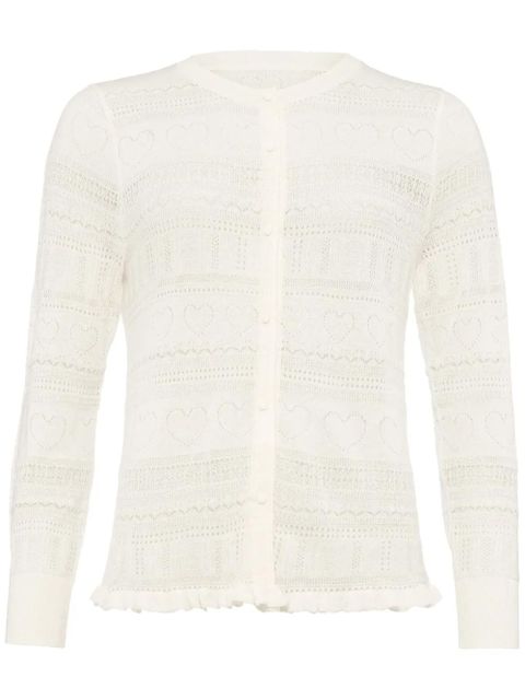 ERES Josette pointelle-knit cashmere cardigan - White - zdjęcie produktu nr 1