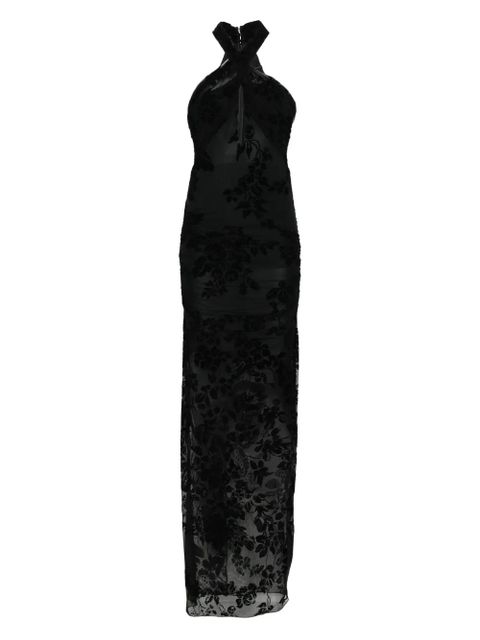 PINKO floral halter-neck dress - Black - zdjęcie produktu nr 1