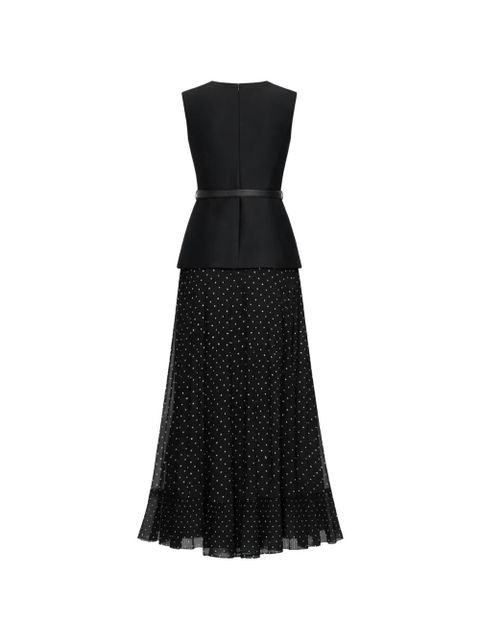 Self-Portrait buttoned waist-belt dress - Black - zdjęcie produktu nr 2