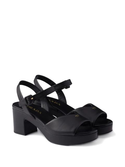 Prada 65mm buckle-strap platform sandals - Black - zdjęcie produktu nr 2