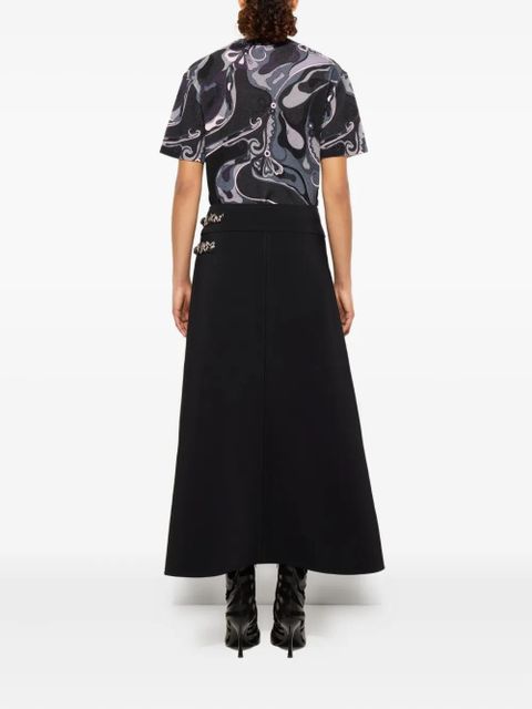 PUCCI orchidee print wool T-shirt - Black