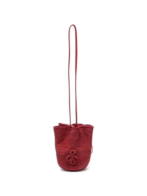 Ruslan Baginskiy HatBag raffia bucket bag - Red - zdjęcie produktu nr 1