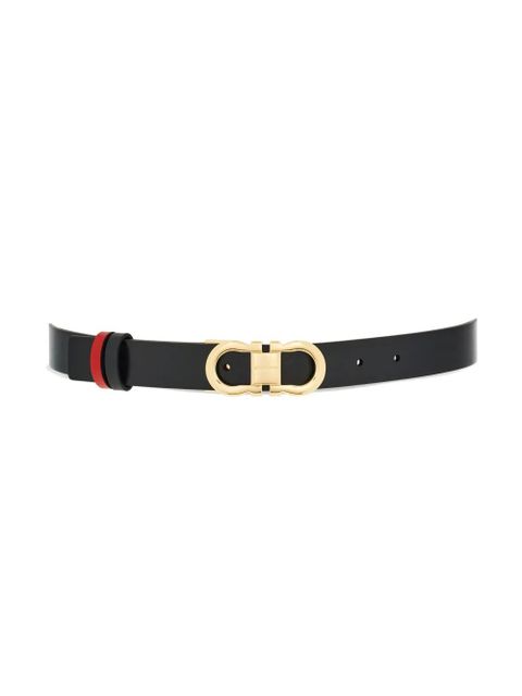 Ferragamo Gancini-buckle reversible leather belt - Black