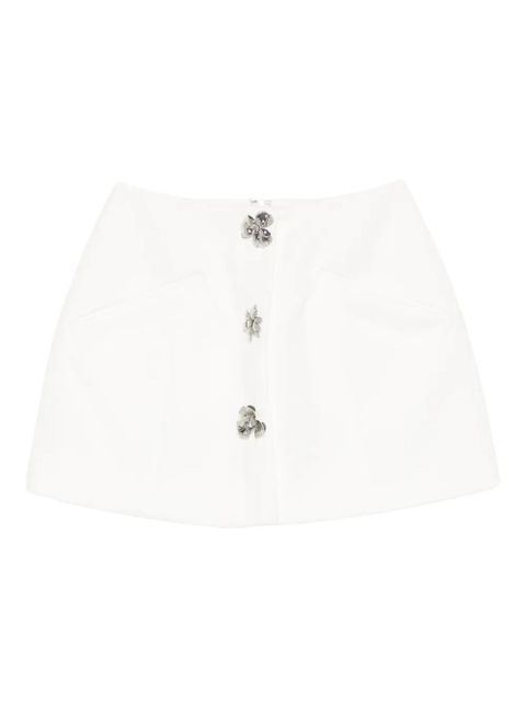 Blumarine floral-embellishment mini skirt - White - zdjęcie produktu nr 1