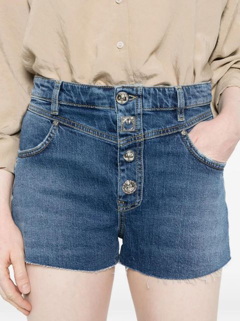 PINKO button frayed shorts - Blue