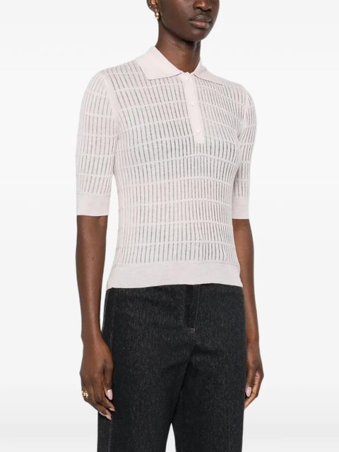 Max Mara ribbed-knit polo shirt - Pink