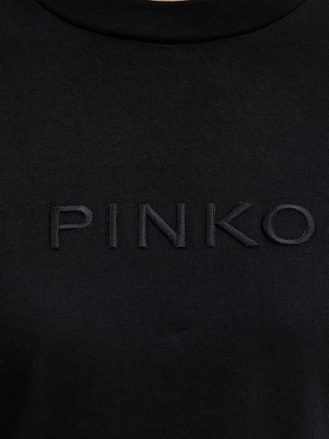 Pinko t-shirt bawełniany damski kolor czarny 101752 A2RD