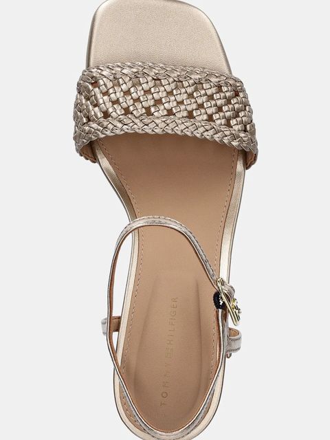 Tommy Hilfiger sandały METALLIC LTHR KITTEN SANDAL