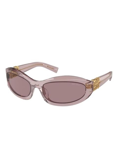 Miu Miu Eyewear Glimpse sculpted-frame sunglasses - Purple - zdjęcie produktu nr 2