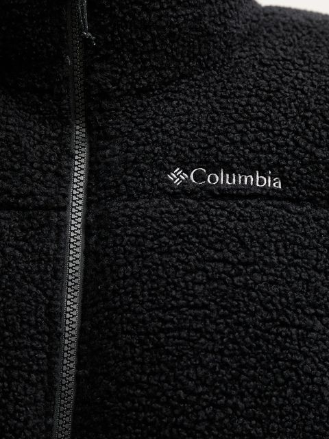 Columbia kurtka Puffect Sherpa damska kolor czarny zimowa oversize 2089231