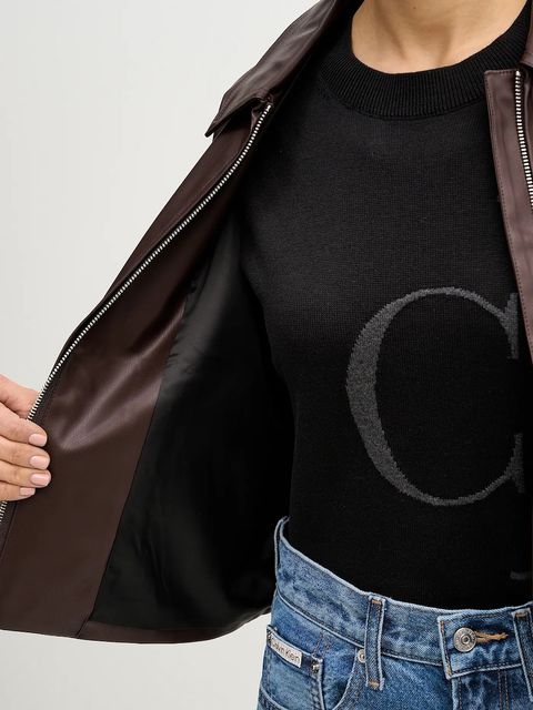Calvin Klein Jeans kurtka kolor brązowy przejściowa LV047E501G - zdjęcie produktu nr 2