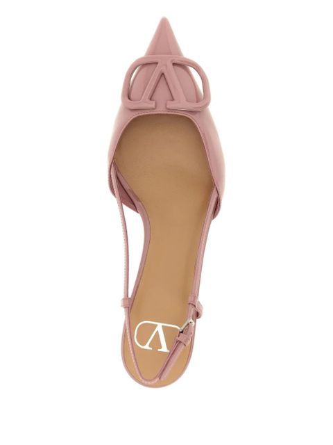 Valentino Garavani 40mm Vlogo pointed slingback pumps - Pink - zdjęcie produktu nr 2