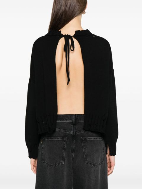 Marni dishevelled cotton sweater - Black