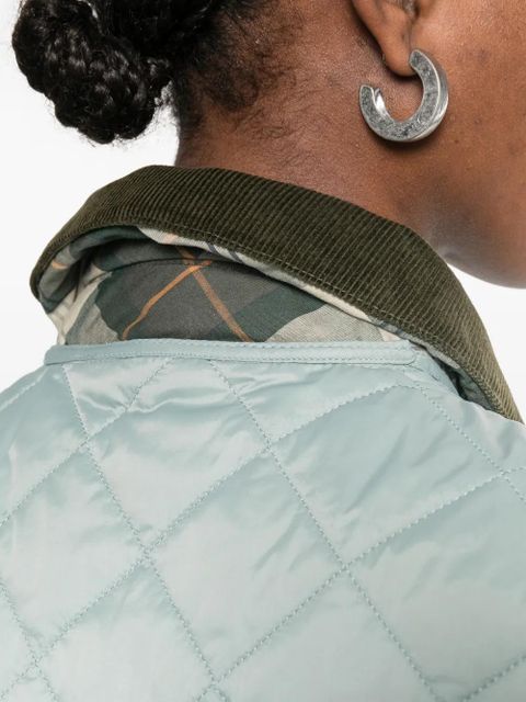 Barbour quilted corduroy-collar jacket - Blue