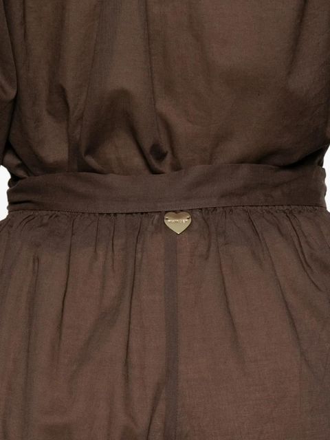TWINSET wrap-front wide-leg trousers - Brown