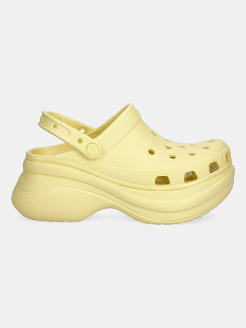 Crocs klapki Classic Bae Clog damskie kolor żółty na platformie 206302 - zdjęcie produktu nr 2