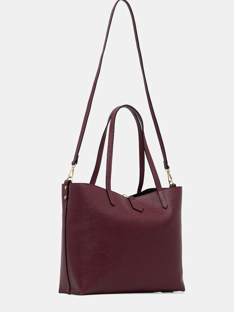 Answear.LAB torebka skórzana kolor bordowy - zdjęcie produktu nr 2