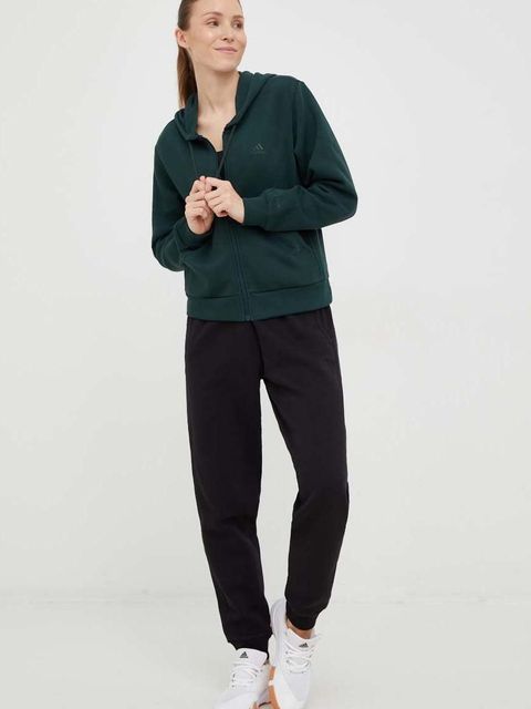 adidas spodnie dresowe damskie kolor czarny gładkie - zdjęcie produktu nr 2