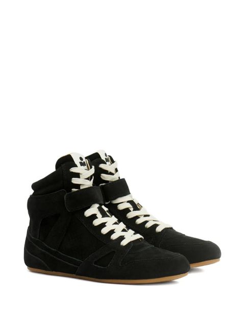 ISABEL MARANT Senny high leather sneakers - Black