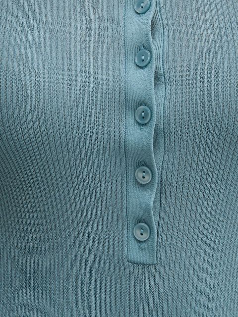 Sisley sweter damski kolor turkusowy lekki 19EQM2024