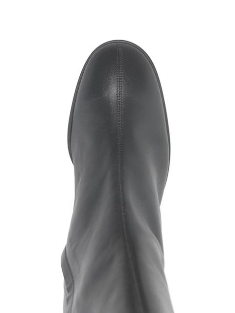 Aeyde block-heel leather ankle boots - Black - zdjęcie produktu nr 2