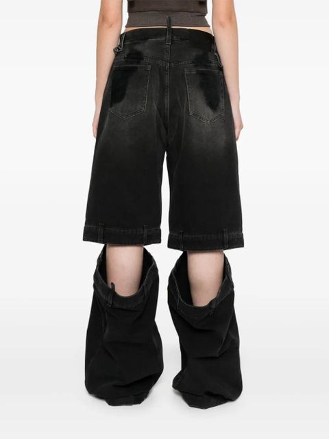 The Attico Lunghi high-rise wide-leg jeans - Black