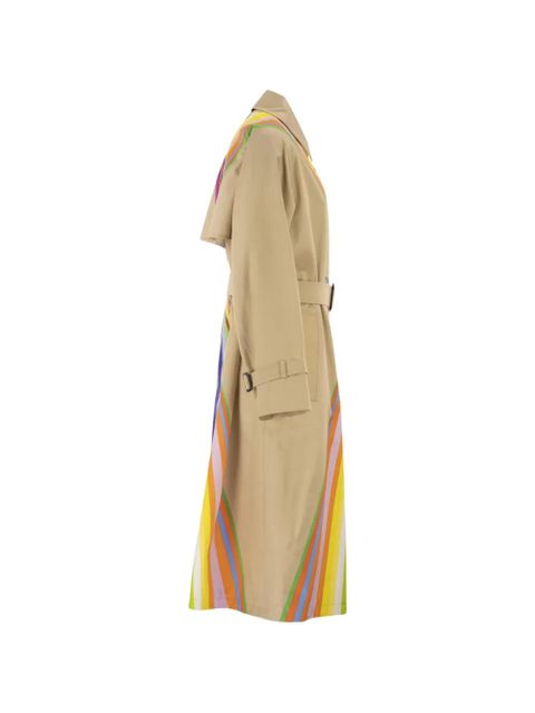 Weekend Max Mara Wkspalanca rainbow-print belted trench coat - Neutrals