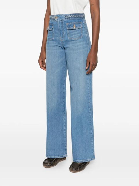 Maje braided-detail jeans - Blue