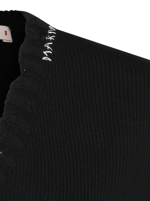 Marni distressed-effect V-neck vest - Black - zdjęcie produktu nr 2