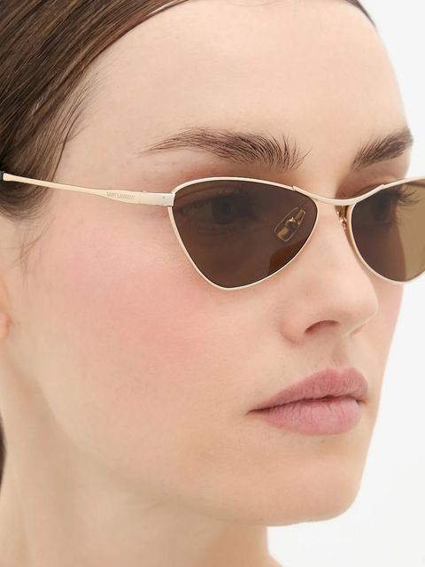 Saint Laurent okulary przeciwsłoneczne damskie kolor złoty SL 830
