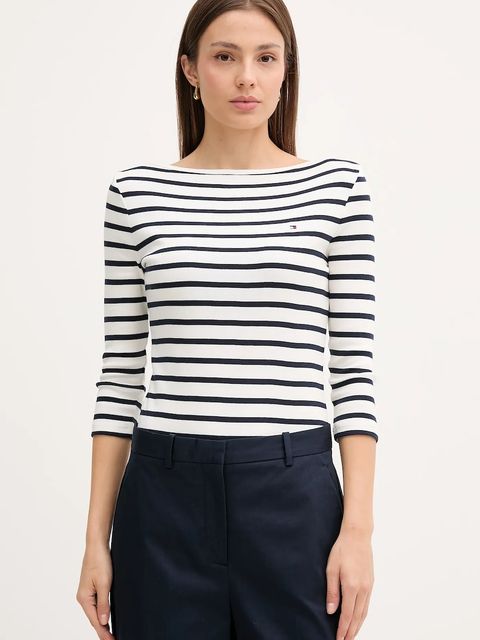 Tommy Hilfiger longsleeve bawełniany kolor granatowy WW0WW40589 - zdjęcie produktu nr 1