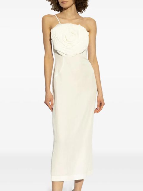 Blumarine single-shoulder midi dress - Neutrals