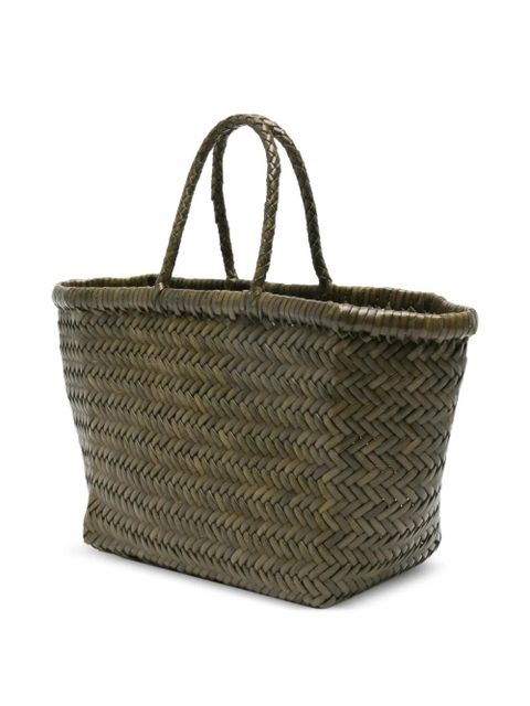 DRAGON DIFFUSION Small Bamboo Triple Jmp woven tote bag - Green
