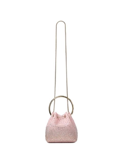 Jimmy Choo Bon Bon embellished circle-handle bucket bag - Pink - zdjęcie produktu nr 2