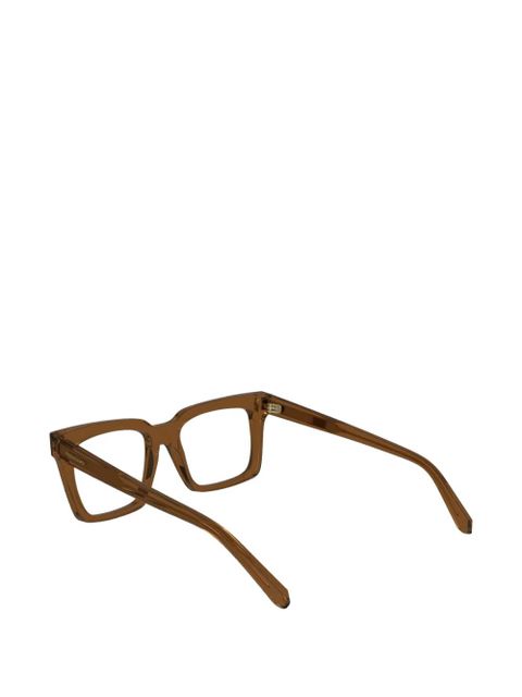 Ferragamo square full-rim eyeglasses - Brown