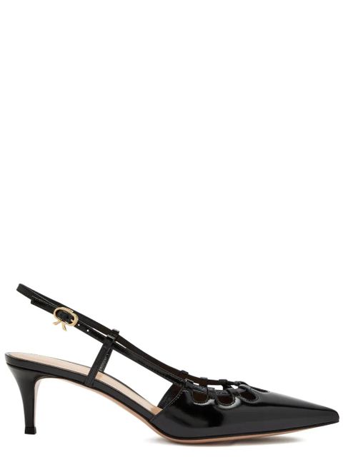 Gianvito Rossi cut-out slingback pumps - Black - zdjęcie produktu nr 2