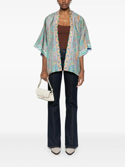 ETRO paisley-print open-front jacket - Blue - zdjęcie produktu nr 2