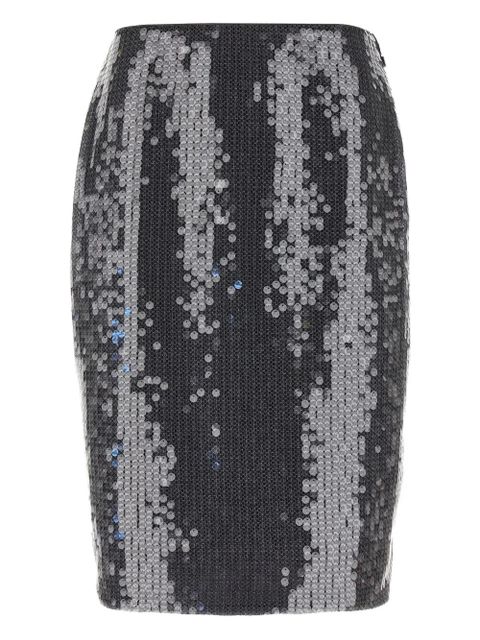 ROTATE BIRGER CHRISTENSEN sequin midi straight skirt - Black - zdjęcie produktu nr 1
