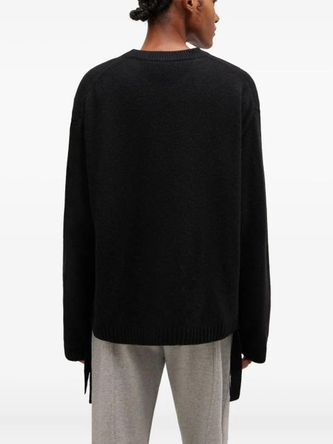 GANNI tie-detail sweater - Black