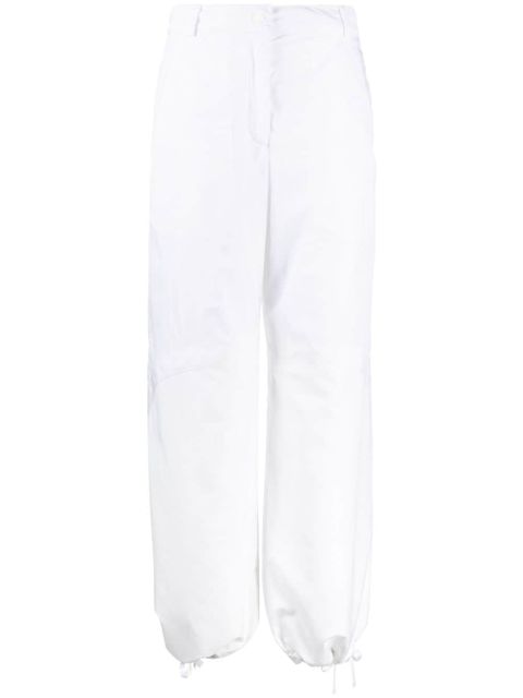 Moncler high-waist straight-leg trousers - White