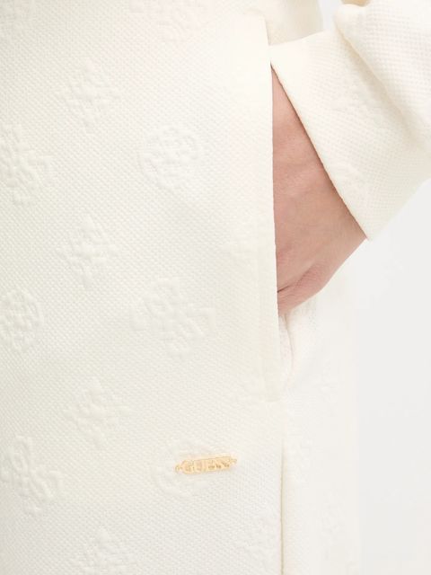 Guess spodnie dresowe PEONY damskie kolor beżowy gładkie V5YB06 KBSL2