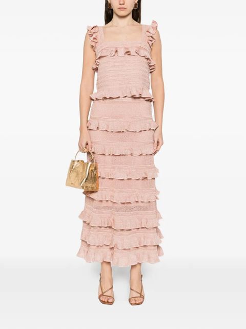 ZIMMERMANN ruffled maxi skirt - Pink - zdjęcie produktu nr 2